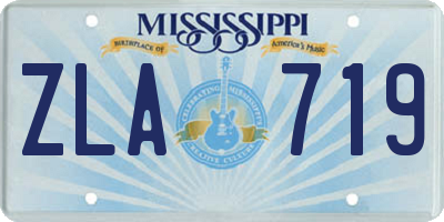 MS license plate ZLA719