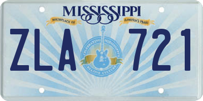 MS license plate ZLA721