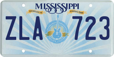 MS license plate ZLA723