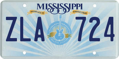 MS license plate ZLA724