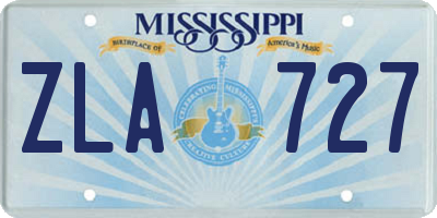 MS license plate ZLA727