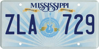 MS license plate ZLA729
