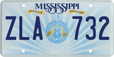 MS license plate ZLA732
