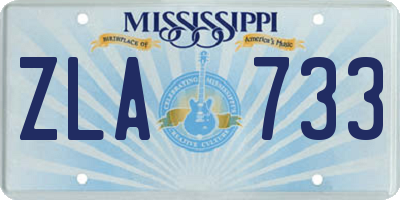 MS license plate ZLA733