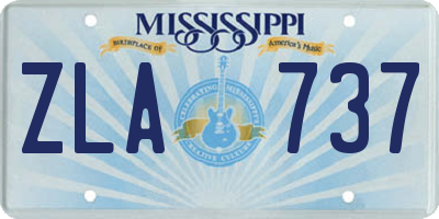 MS license plate ZLA737
