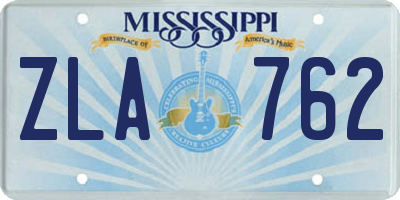 MS license plate ZLA762