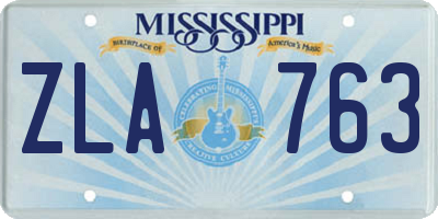 MS license plate ZLA763