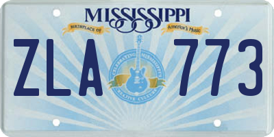 MS license plate ZLA773
