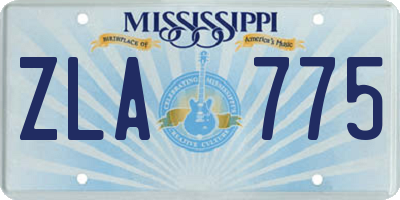 MS license plate ZLA775