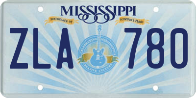 MS license plate ZLA780