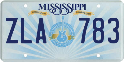 MS license plate ZLA783