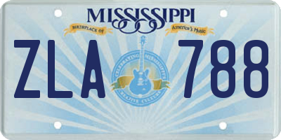MS license plate ZLA788