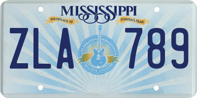 MS license plate ZLA789