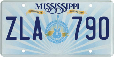 MS license plate ZLA790
