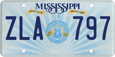 MS license plate ZLA797
