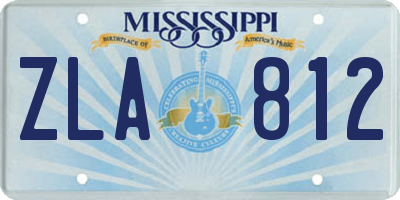 MS license plate ZLA812