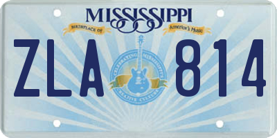 MS license plate ZLA814