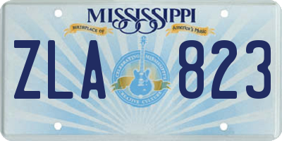 MS license plate ZLA823