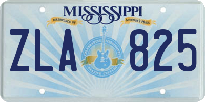 MS license plate ZLA825