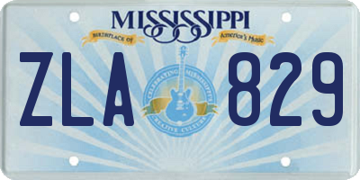 MS license plate ZLA829