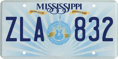 MS license plate ZLA832