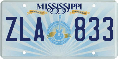 MS license plate ZLA833