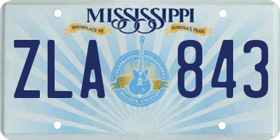 MS license plate ZLA843