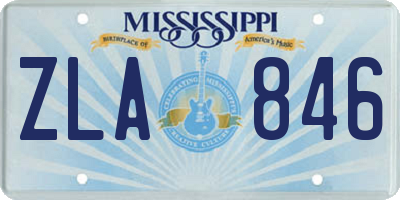 MS license plate ZLA846