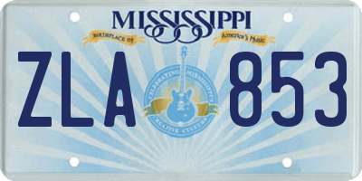 MS license plate ZLA853