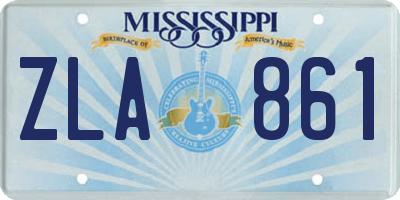 MS license plate ZLA861