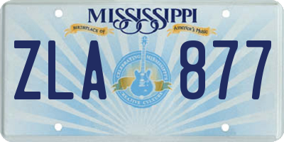 MS license plate ZLA877