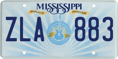 MS license plate ZLA883