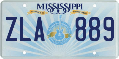 MS license plate ZLA889