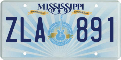 MS license plate ZLA891