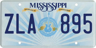 MS license plate ZLA895
