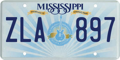 MS license plate ZLA897