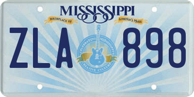MS license plate ZLA898