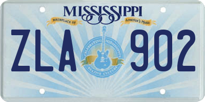 MS license plate ZLA902