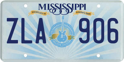 MS license plate ZLA906