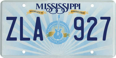 MS license plate ZLA927