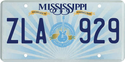 MS license plate ZLA929