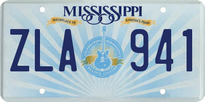 MS license plate ZLA941