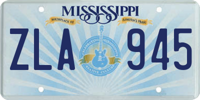 MS license plate ZLA945