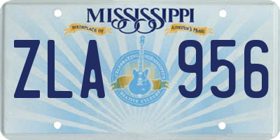 MS license plate ZLA956