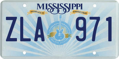 MS license plate ZLA971