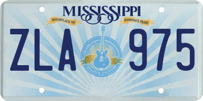 MS license plate ZLA975