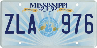 MS license plate ZLA976