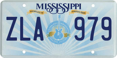 MS license plate ZLA979