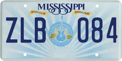 MS license plate ZLB084