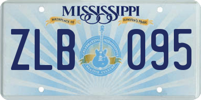 MS license plate ZLB095